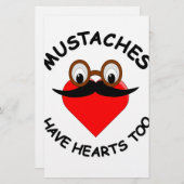 Papeterie Les moustaches ont aussi des coeurs (Devant / Derrière)