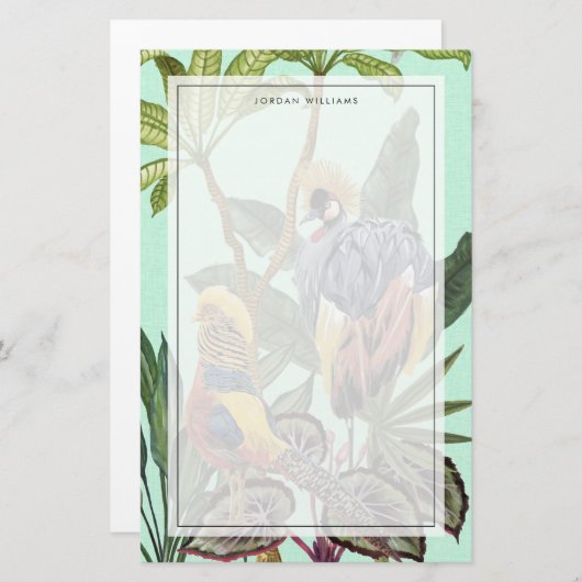 Papeterie Les oiseaux au paradis - Les grands oiseaux (Devant / Derrière)