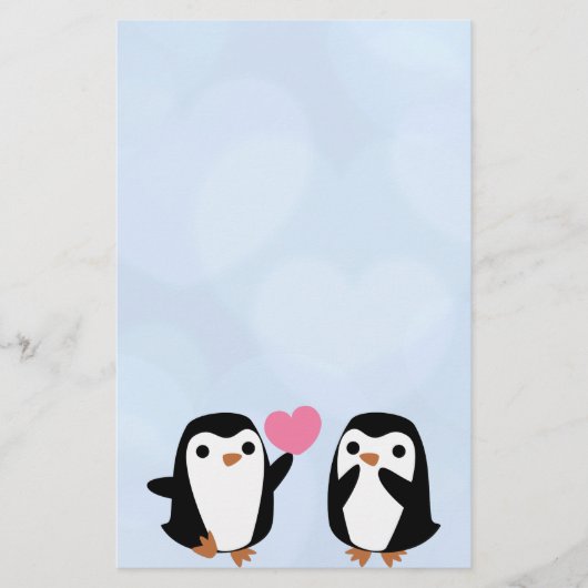 Papeterie Les pingouins amoureux (Devant)