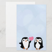 Papeterie Les pingouins amoureux (Devant / Derrière)