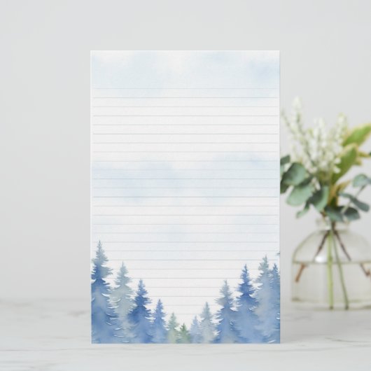 Papeterie Les pins d'hiver bordés (Debout devant)