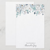 Papeterie Les pivoines grises ont personnalisé le bloc - (Devant / Derrière)