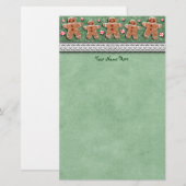 Papeterie Les sucreries de biscuits de pain d'épice arrose (Devant / Derrière)