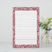 Papeterie Lettre A rose (Debout devant)