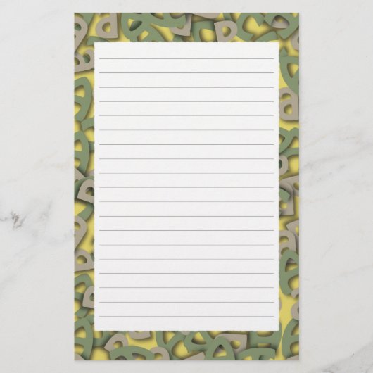 Papeterie Lettre A verte (Devant)