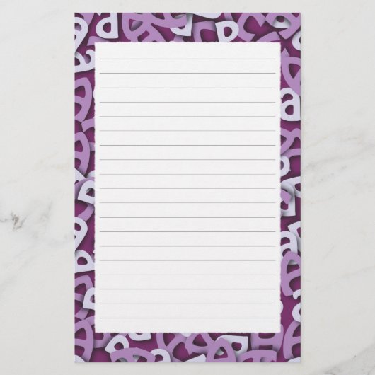 Papeterie Lettre A violet (Devant)