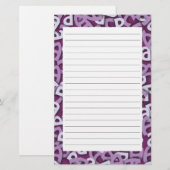 Papeterie Lettre A violet (Devant / Derrière)