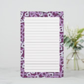 Papeterie Lettre A violet (Debout devant)