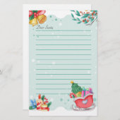 Papeterie Lettre aux Fêtes du Père Noël (Devant / Derrière)