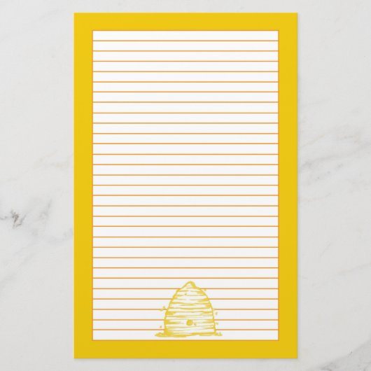 Papeterie Lettre Bee Skep Écrire Jaune Linke (Devant)