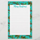 Papeterie Lettre de famille de Noël tropicale papier d'écrit (Devant)
