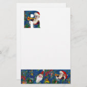PAPETERIE LETTRE DE NOËL / MONOGRAM DE SANTA CLAUS (Devant / Derrière)