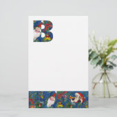 PAPETERIE LETTRE DE NOËL / SANTA CLAUS AVEC RIBBON ROUGE (Debout devant)