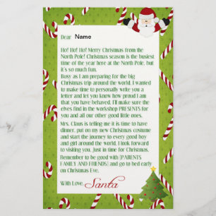 Papeterie Lettre du Père Noël