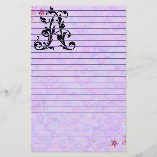 Papeterie Lettre feuille A (Devant)