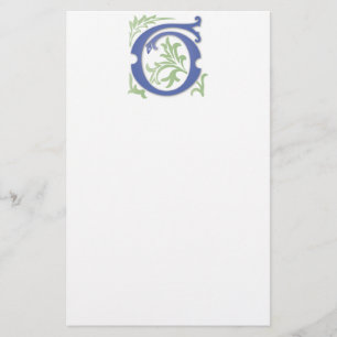 Papeterie Lettre G Monogramme Fleur de lis