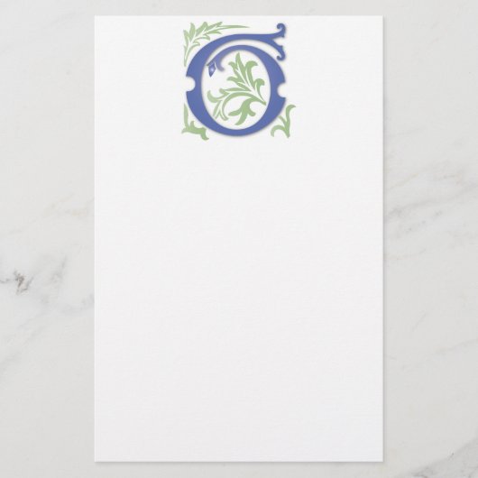 Papeterie Lettre G Monogramme Fleur de lis (Devant)