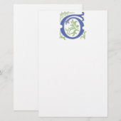 Papeterie Lettre G Monogramme Fleur de lis (Devant / Derrière)