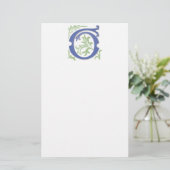 Papeterie Lettre G Monogramme Fleur de lis (Debout devant)