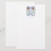 Papeterie Lettre I Monogramme Fleur de lis (Devant / Derrière)