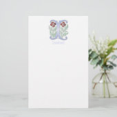Papeterie Lettre I Monogramme Fleur de lis (Debout devant)
