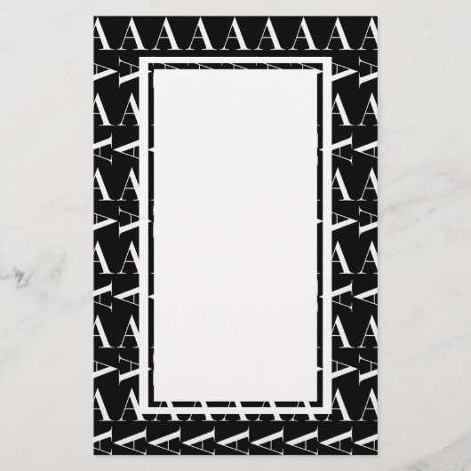 Papeterie Lettre initiale A monogramme (Devant)