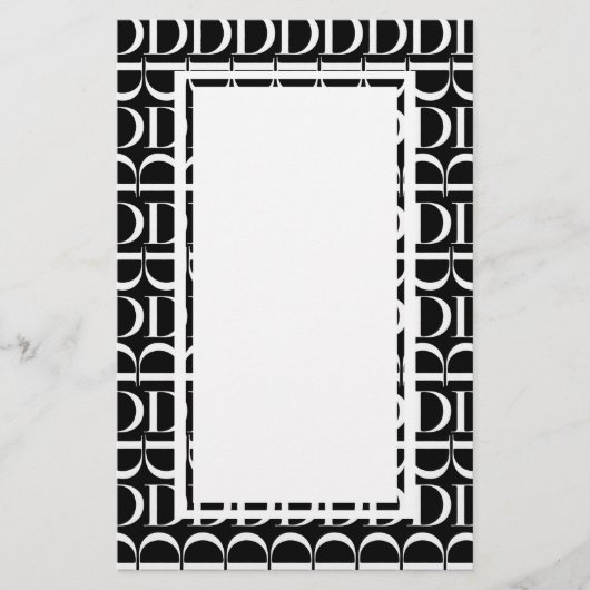 Papeterie Lettre initiale D monogramme (Devant)