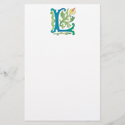 Papeterie Lettre L Monogram Fleur de lis (Devant)