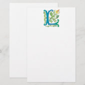 Papeterie Lettre L Monogram Fleur de lis (Devant / Derrière)