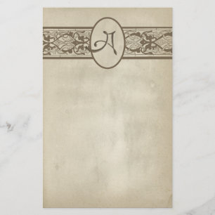 Papeterie Lettre Monogramme vintage A Papier à lettres