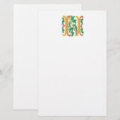 Papeterie Lettre N Monogramme Fleur de lis (Devant / Derrière)