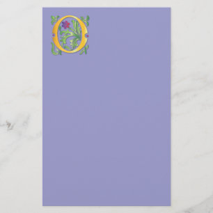 Papeterie Lettre O Monogramme Fleur de lis