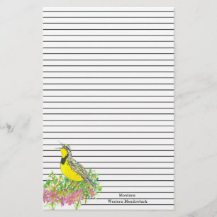 Papeterie Lettre occidentale Meadowlark personnalisée Écritu