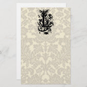 Papeterie Lettre orange "L" (Devant / Derrière)