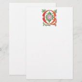 Papeterie Lettre Q Monogramme Fleur de lis (Devant / Derrière)