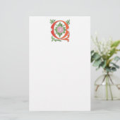 Papeterie Lettre Q Monogramme Fleur de lis (Debout devant)
