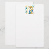 Papeterie Lettre R Monogramme Fleur de lis (Devant / Derrière)