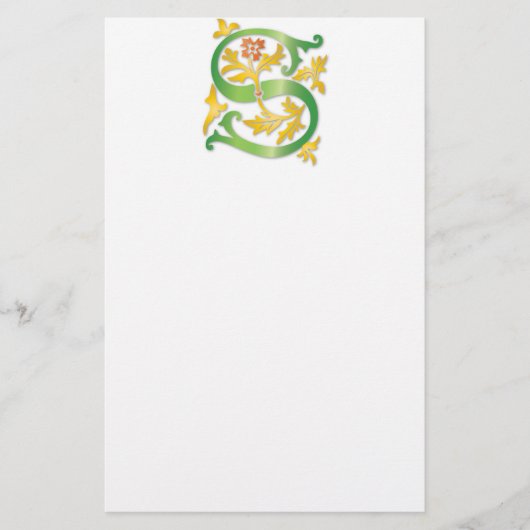 Papeterie Lettre S Monogram Fleur de lis (Devant)