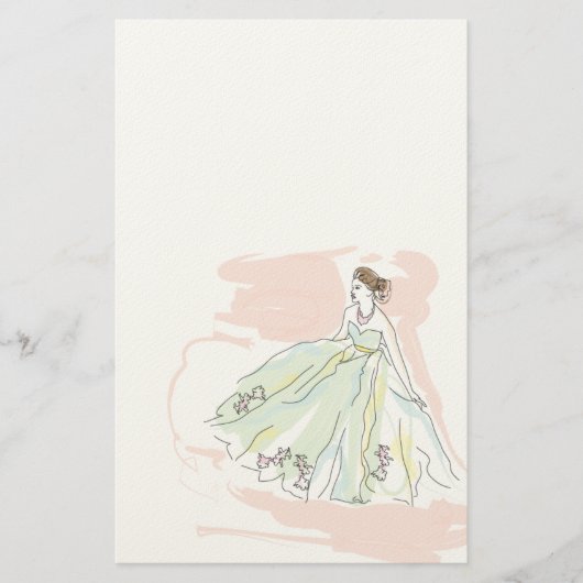 Papeterie Lettres d'amour avec « The lady " (Devant)