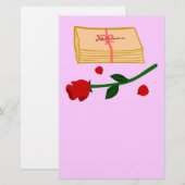 Papeterie Lettres d'amour romantiques (Devant / Derrière)
