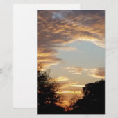 Papeterie lever de soleil doré (Devant / Derrière)