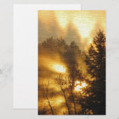 Papeterie Lever de soleil en forêt (Devant / Derrière)