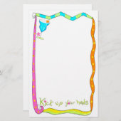 Papeterie Levez vos talons Papier à lettres blanc (Devant / Derrière)