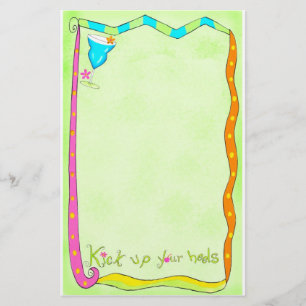 Papeterie Levez vos talons Papier à lettres vert