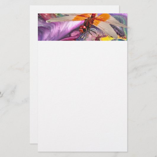 Papeterie libellule (Devant / Derrière)