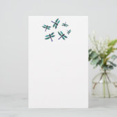 Papeterie libellule de danse turquoise (Debout devant)