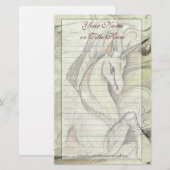 Papeterie Licorne esquissée stationnaire (Devant / Derrière)