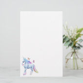 Papeterie Licorne et papillons d'arc-en-ciel (Debout devant)