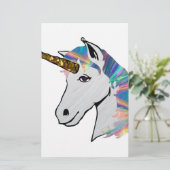 Papeterie licorne holographique (Debout devant)