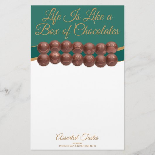 Papeterie Life Is Like a Box of Chocolates (Devant)